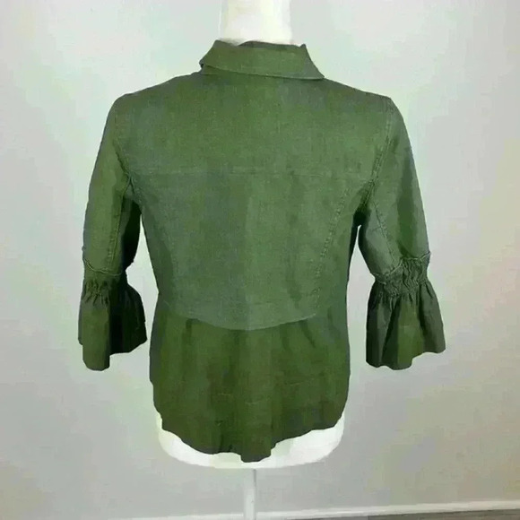 Kate & Mallory Green Button Front Jacket Size M - Picture 4 of 7